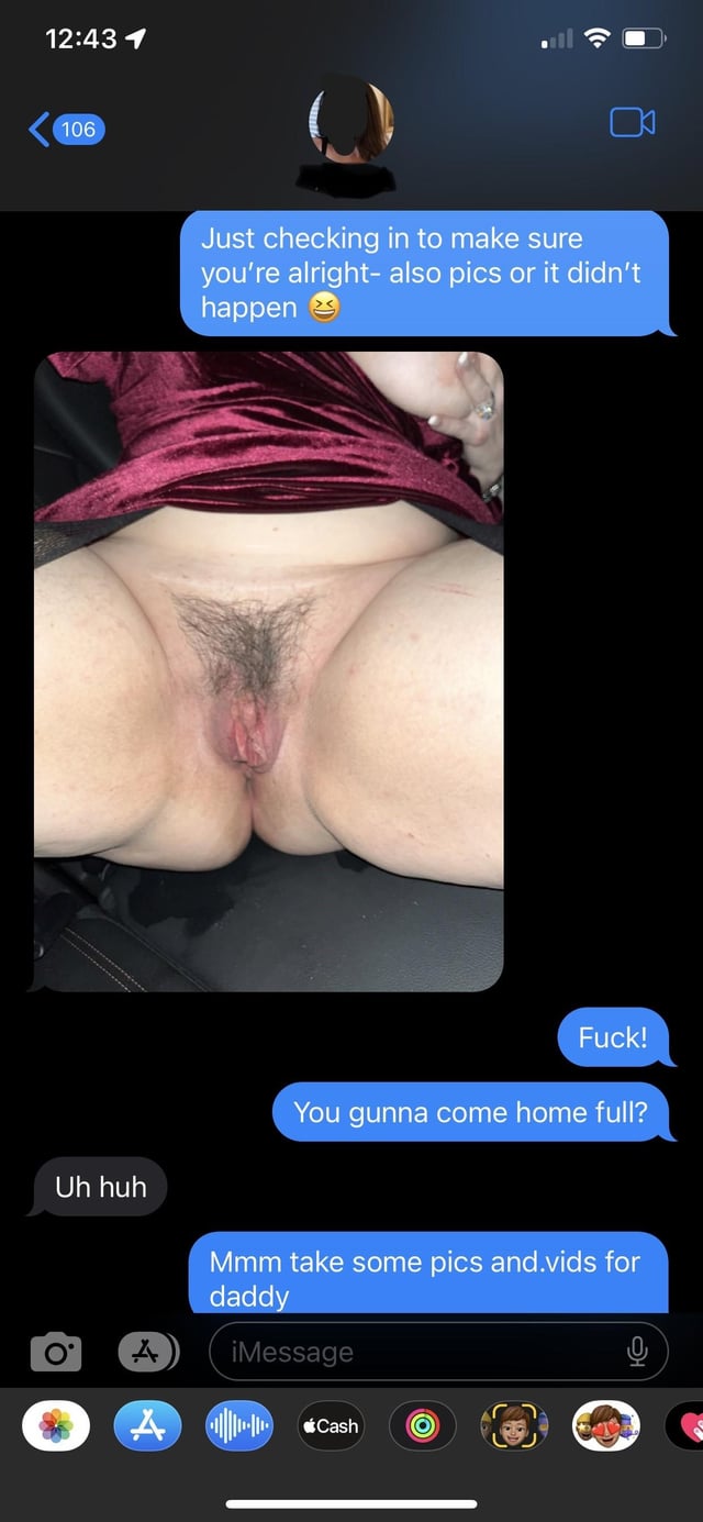 Text exchange with Hubby after I fucked a redditor in my the back of my minivan (sometimes I can't wait to get to the hotel)